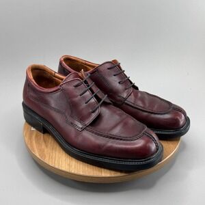 Bill Blass Evans Dress Shoes 9.5D Burgundy Leather Italian Oxford Derby Vintage